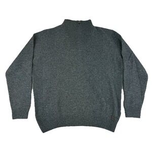 Barbour Nelson Essential Half Zip Men's XXL Wool Sweater Storm Gray MKN0863GY13